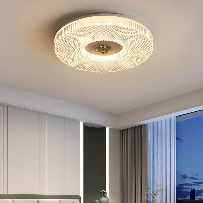 Modern Round LED Bedroom Flush Mount Ceiling Light-Homdiy