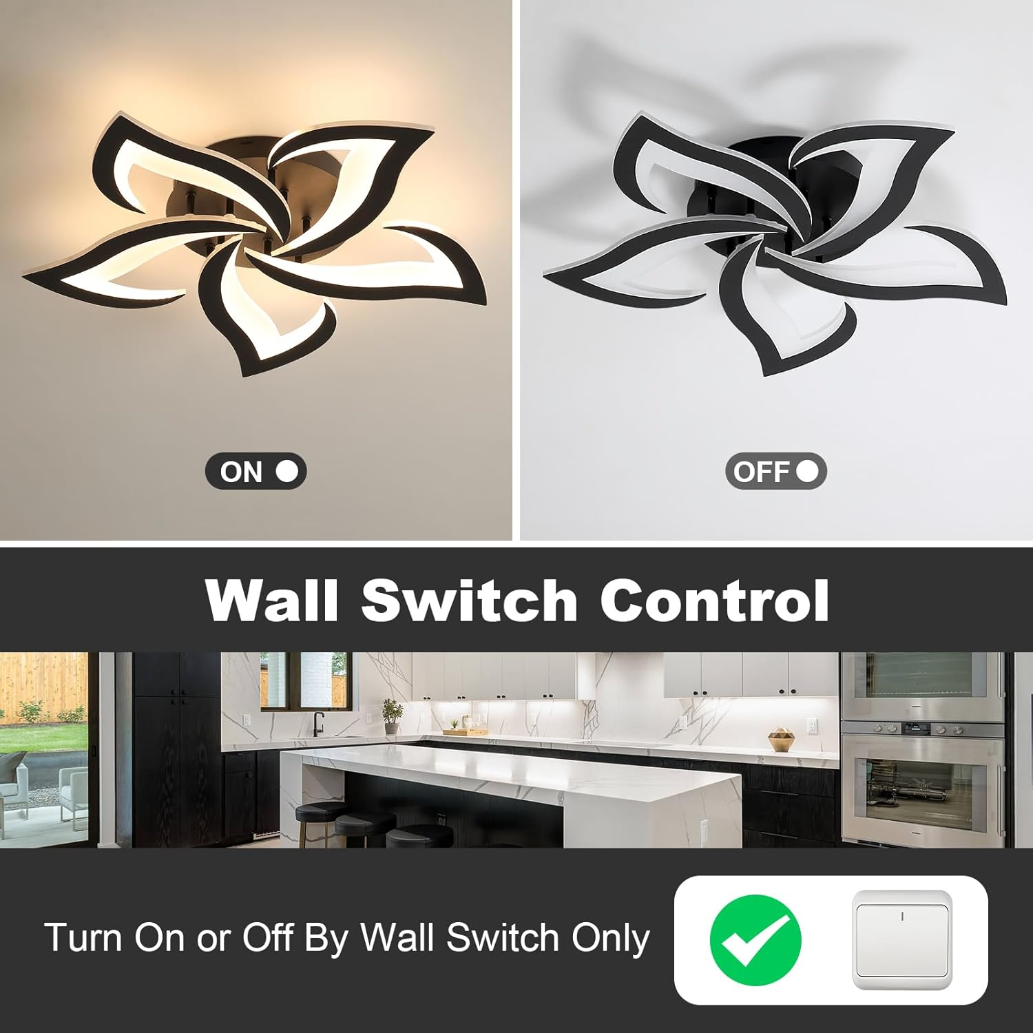 Modern Creative Iron Acrylic LED Flush Ceiling Light