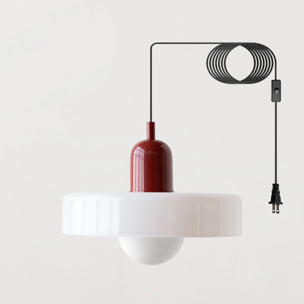 Bauhaus Colorful Glass Kitchen Plug-In Pendant Light