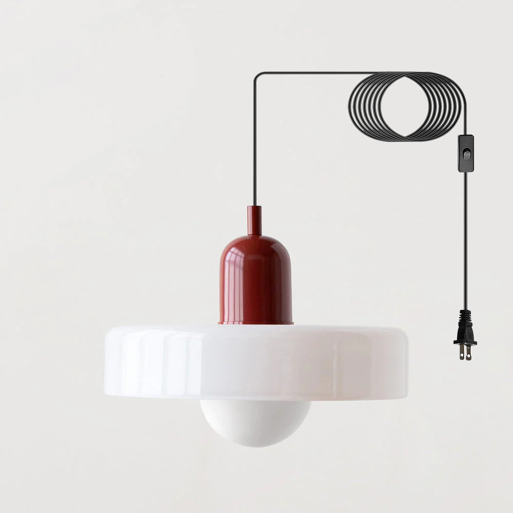 Bauhaus Colorful Glass Kitchen Plug-In Pendant Light