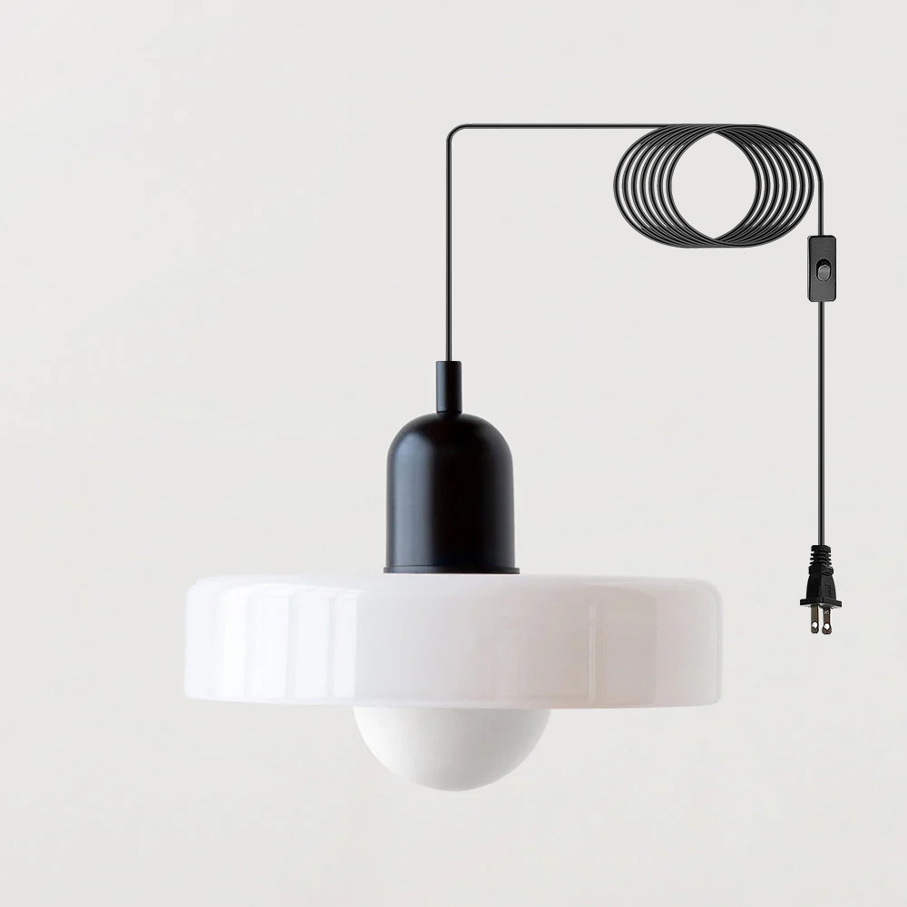 Bauhaus Colorful Glass Kitchen Plug-In Pendant Light