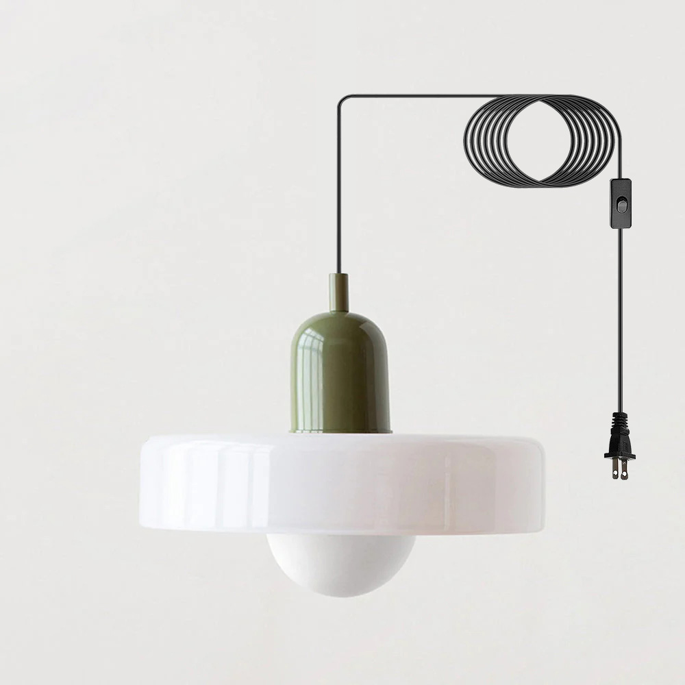 Bauhaus Colorful Glass Kitchen Plug-In Pendant Light
