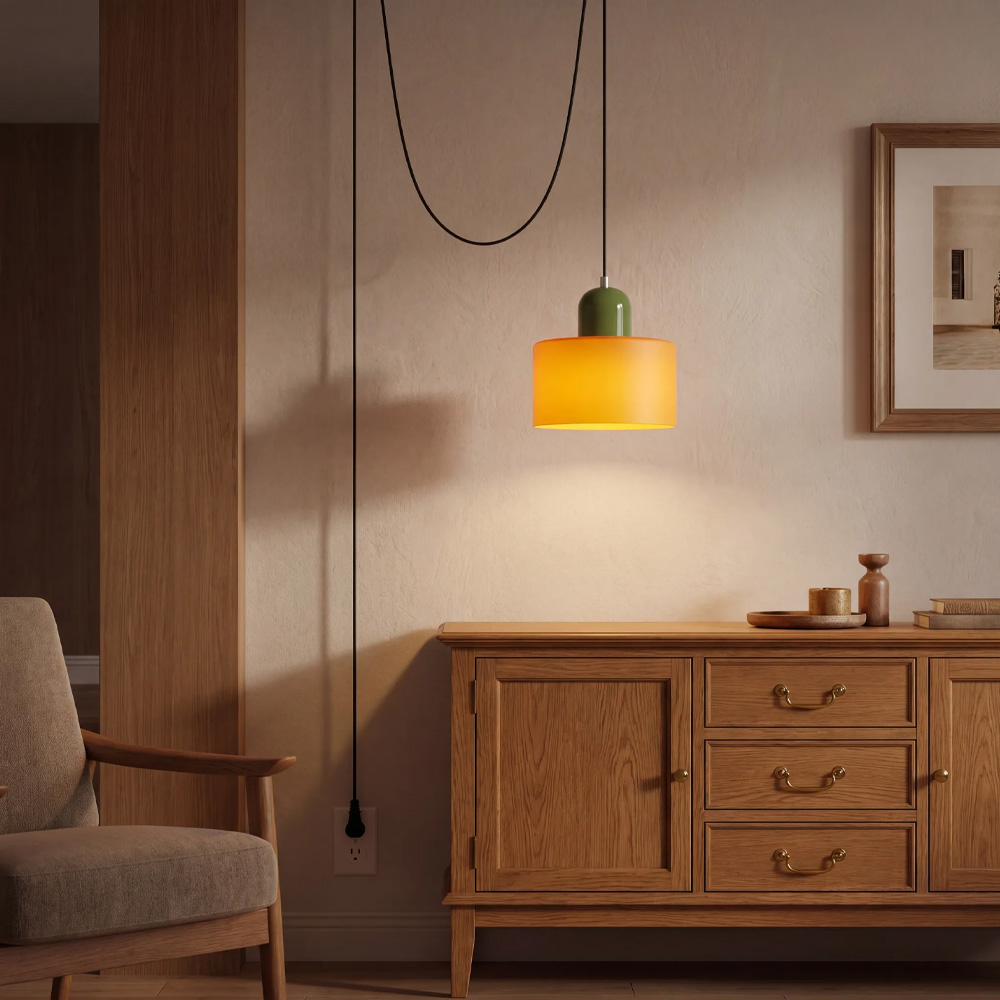 Bauhaus Plug-in Small Glass Pendant Light