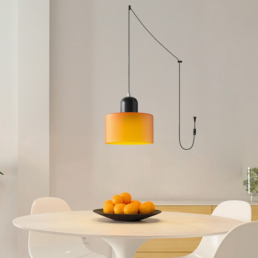Bauhaus Plug-in Small Glass Pendant Light