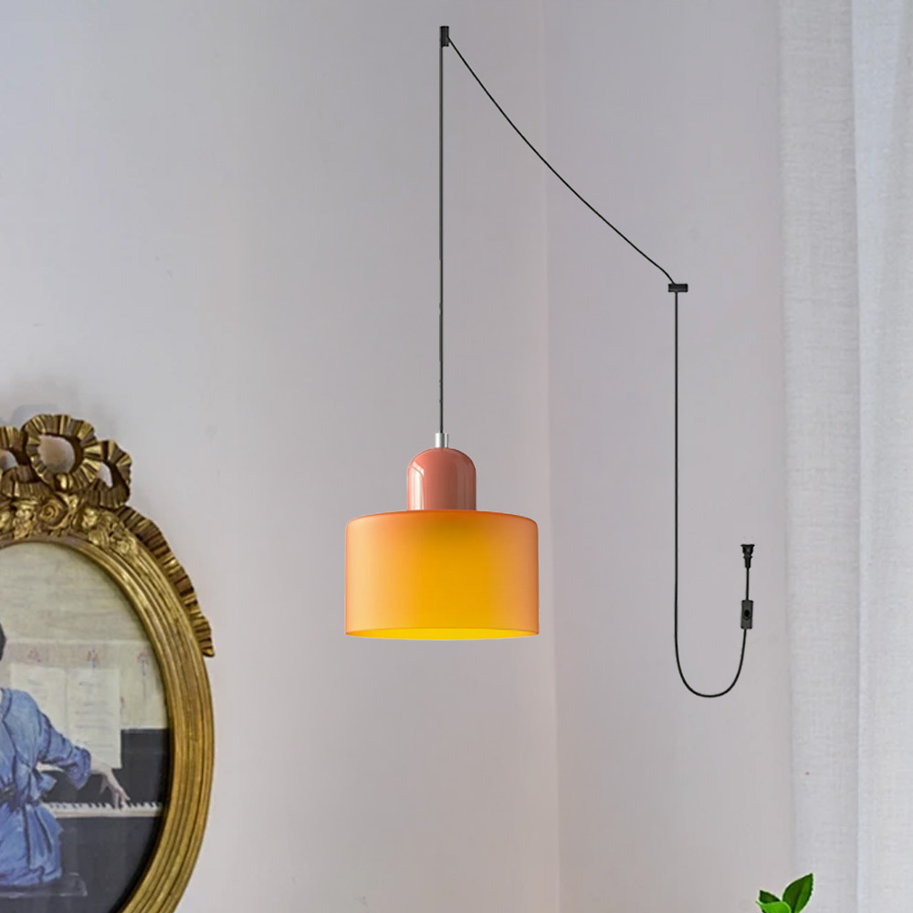 Bauhaus Plug-in Small Glass Pendant Light