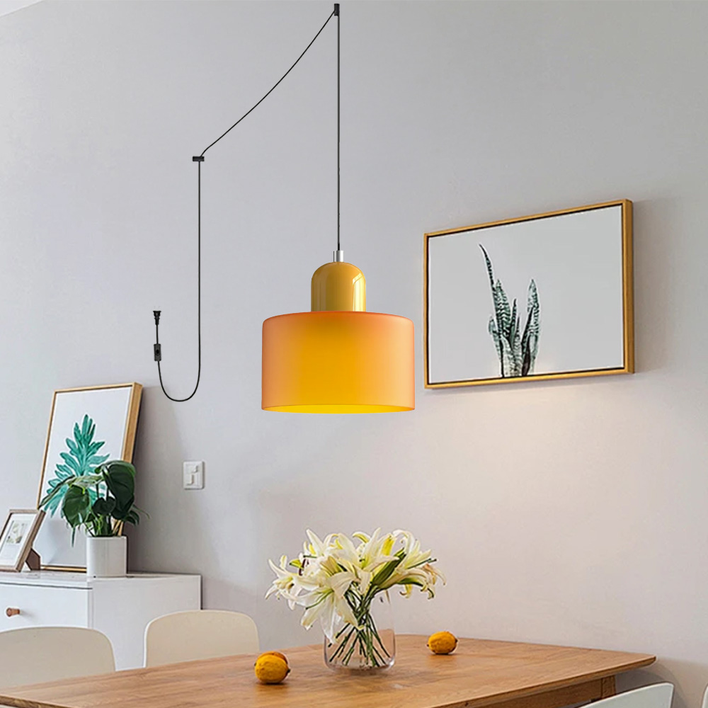 Bauhaus Plug-in Small Glass Pendant Light