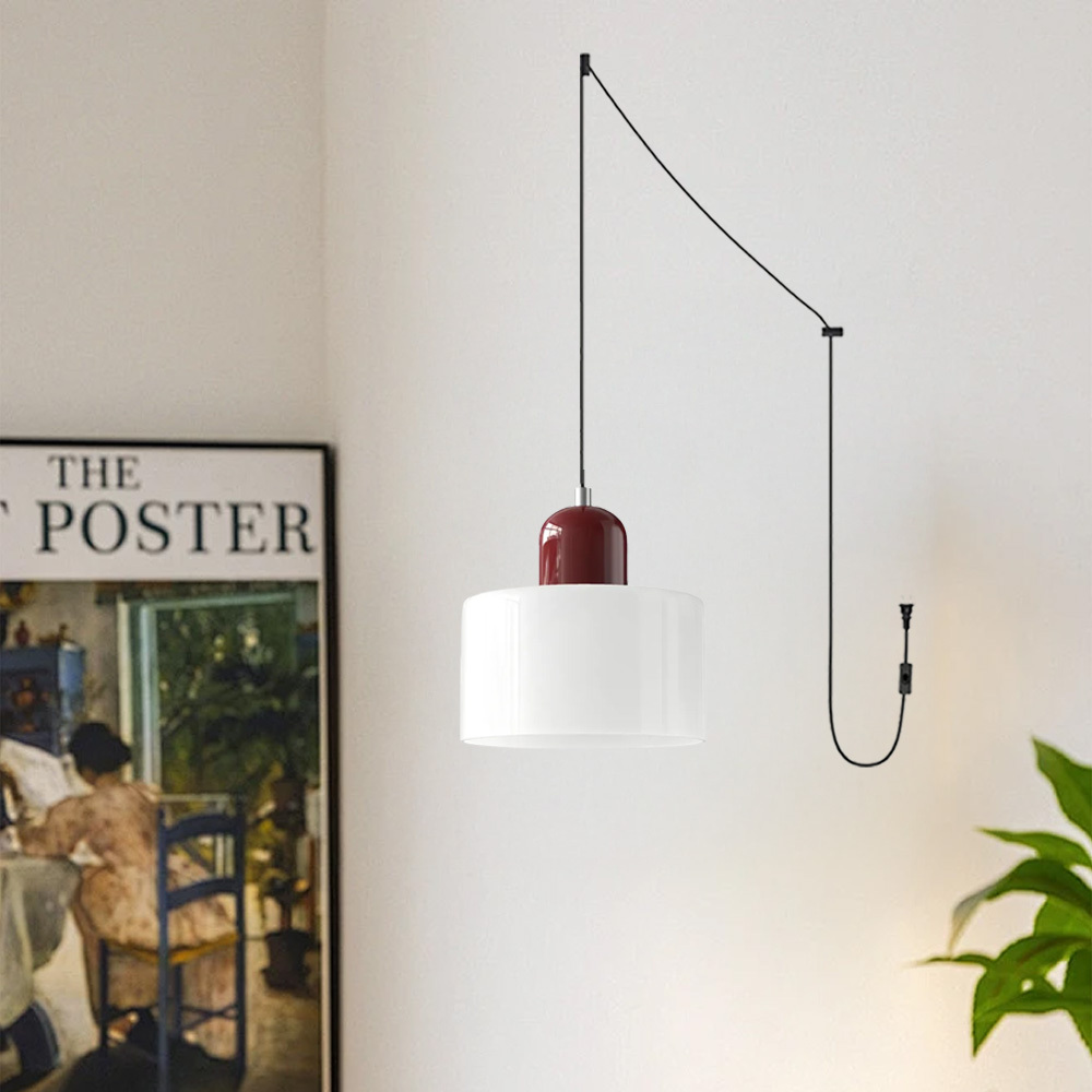 Bauhaus Plug-in Small Glass Pendant Light