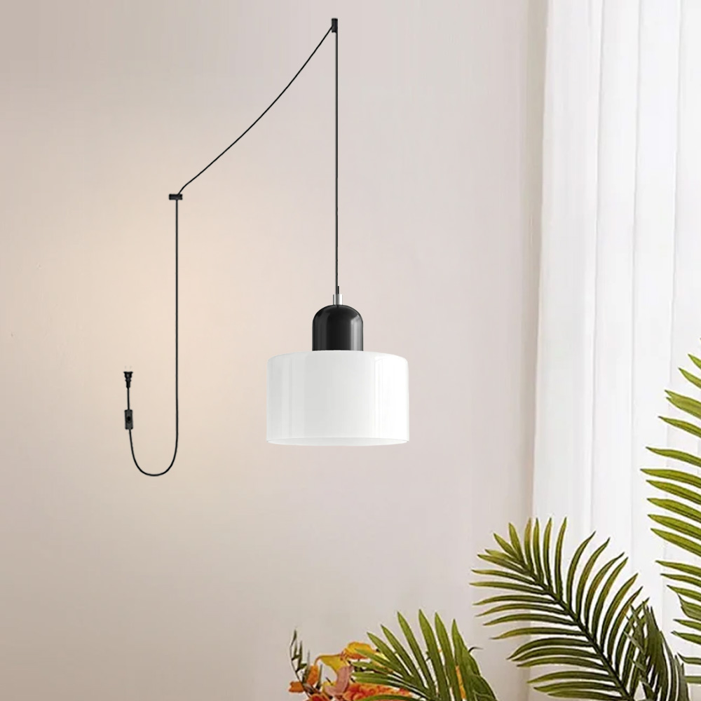 Bauhaus Plug-in Small Glass Pendant Light