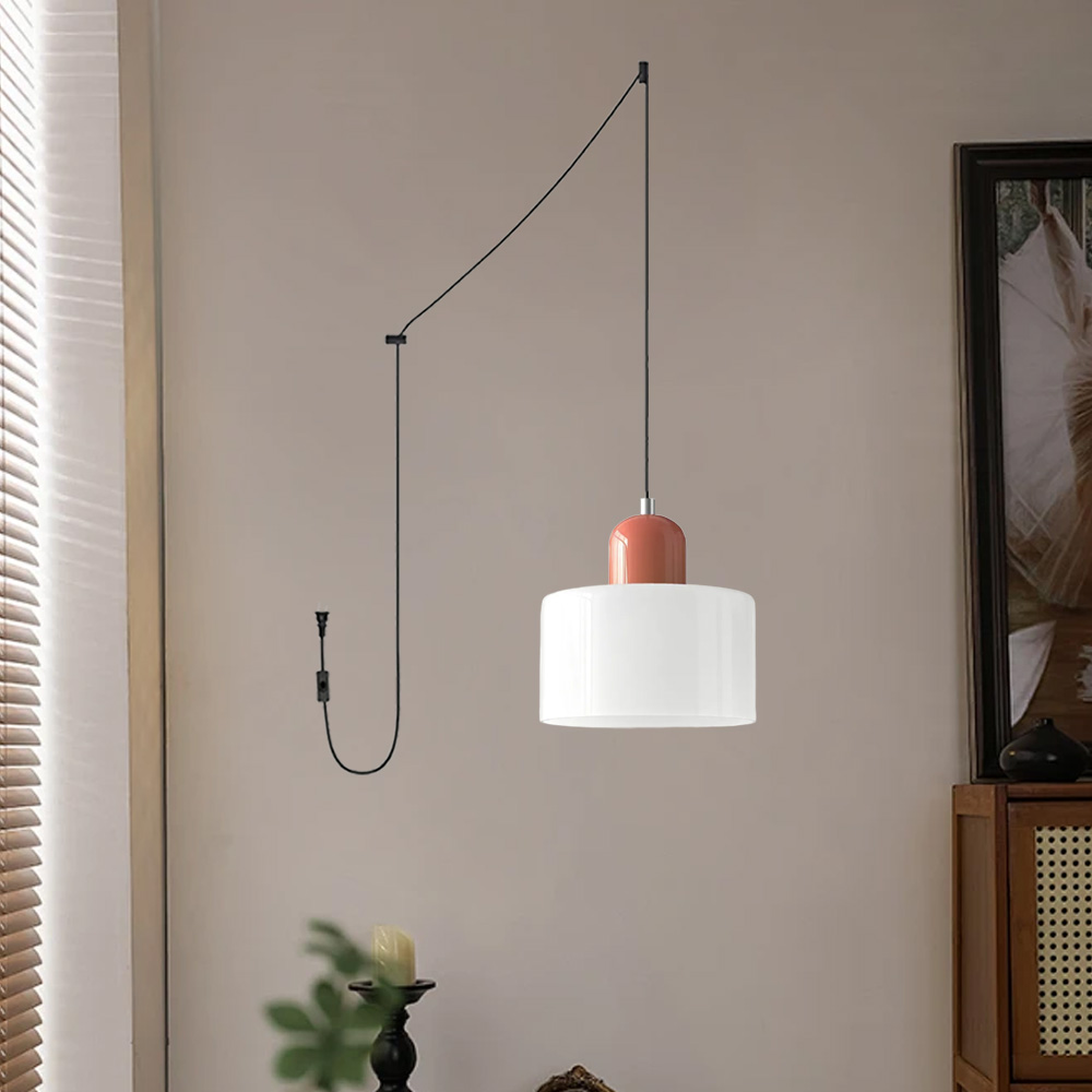 Bauhaus Plug-in Small Glass Pendant Light