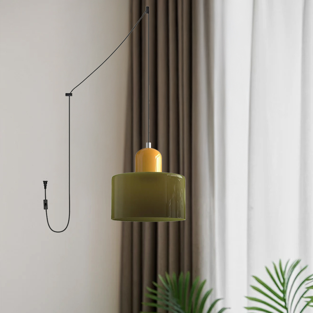 Bauhaus Plug-in Small Glass Pendant Light