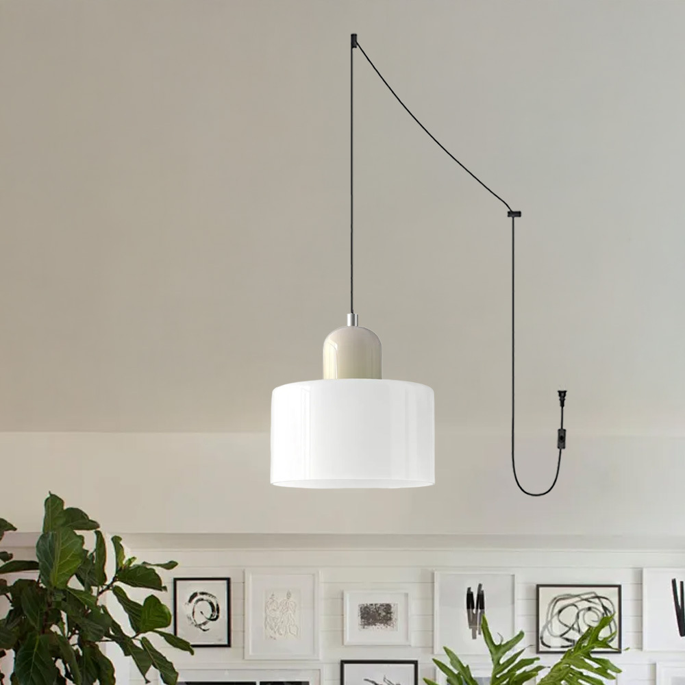 Bauhaus Plug-in Small Glass Pendant Light