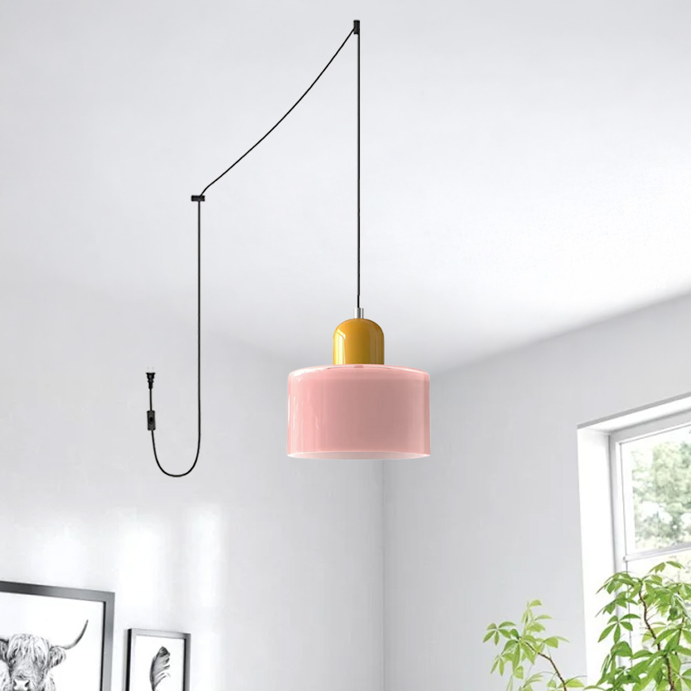 Bauhaus Plug-in Small Glass Pendant Light