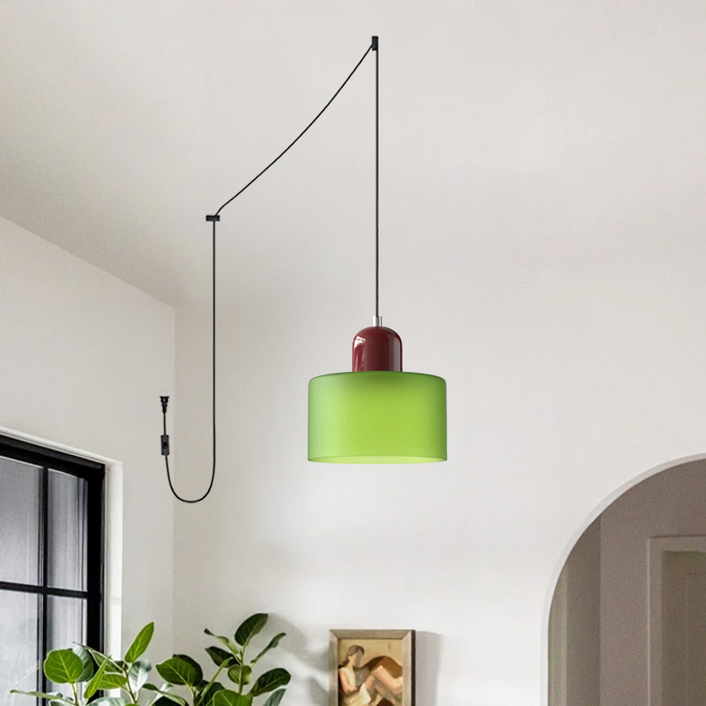 Bauhaus Plug-in Small Glass Pendant Light