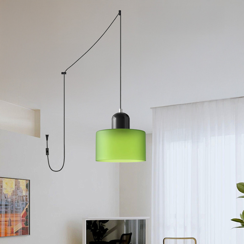 Bauhaus Plug-in Small Glass Pendant Light