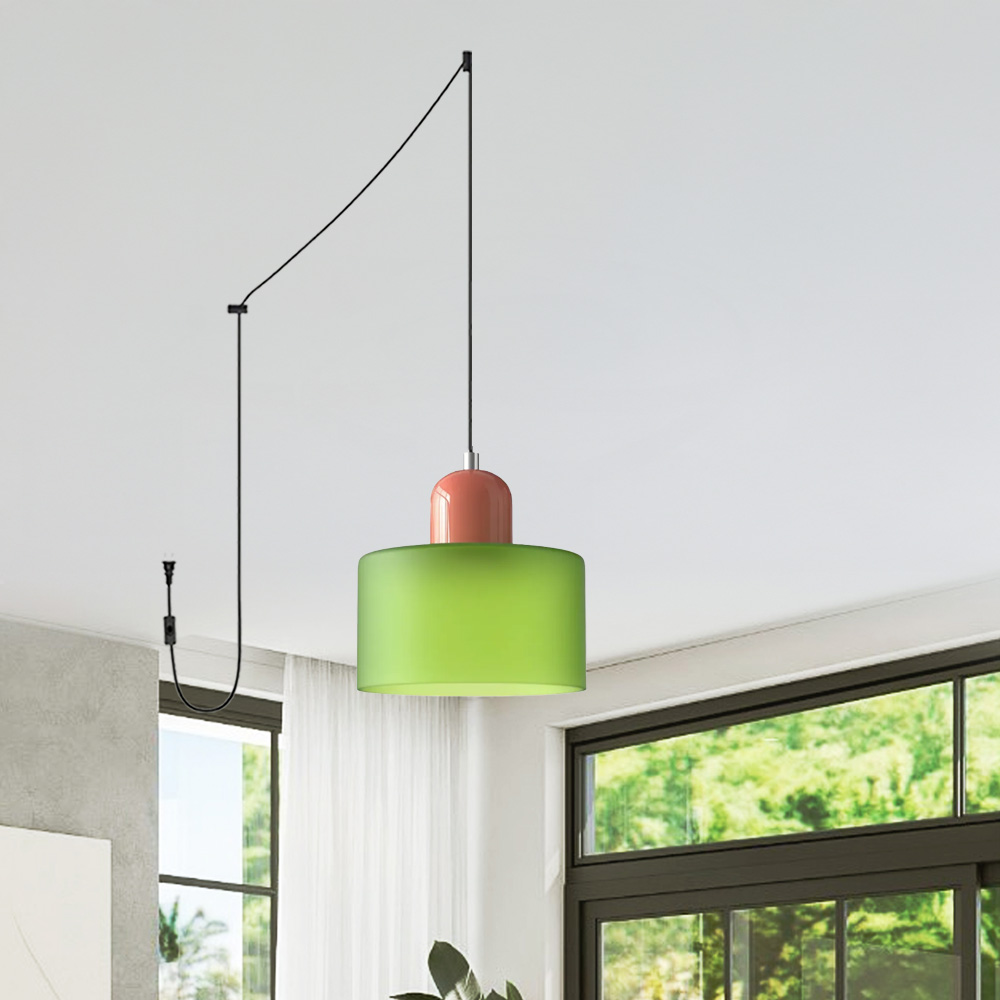 Bauhaus Plug-in Small Glass Pendant Light