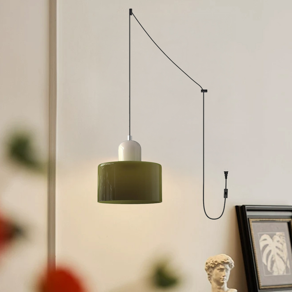 Bauhaus Plug-in Small Glass Pendant Light