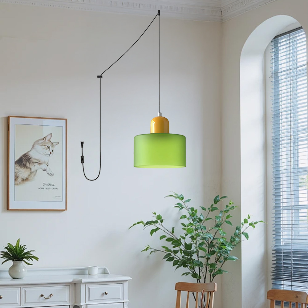 Bauhaus Plug-in Small Glass Pendant Light