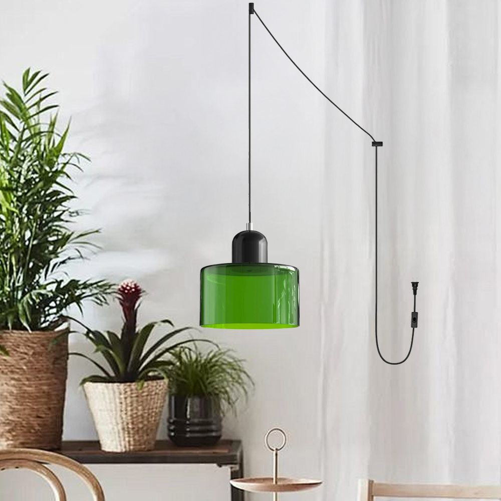 Bauhaus Plug-in Small Glass Pendant Light