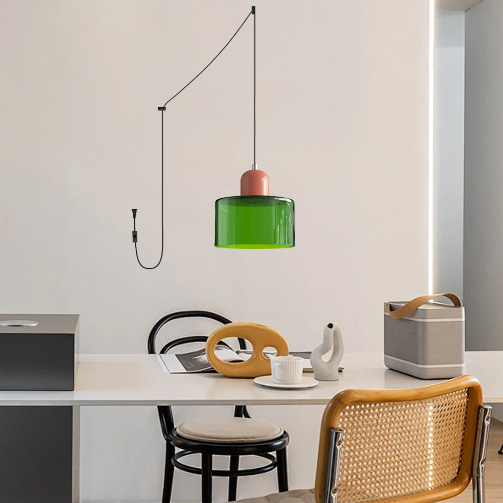 Bauhaus Plug-in Small Glass Pendant Light