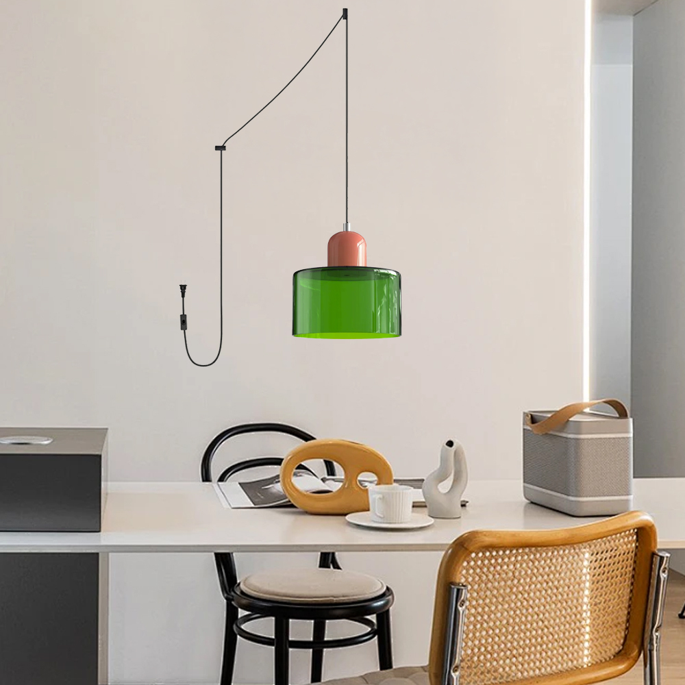 Bauhaus Plug-in Small Glass Pendant Light