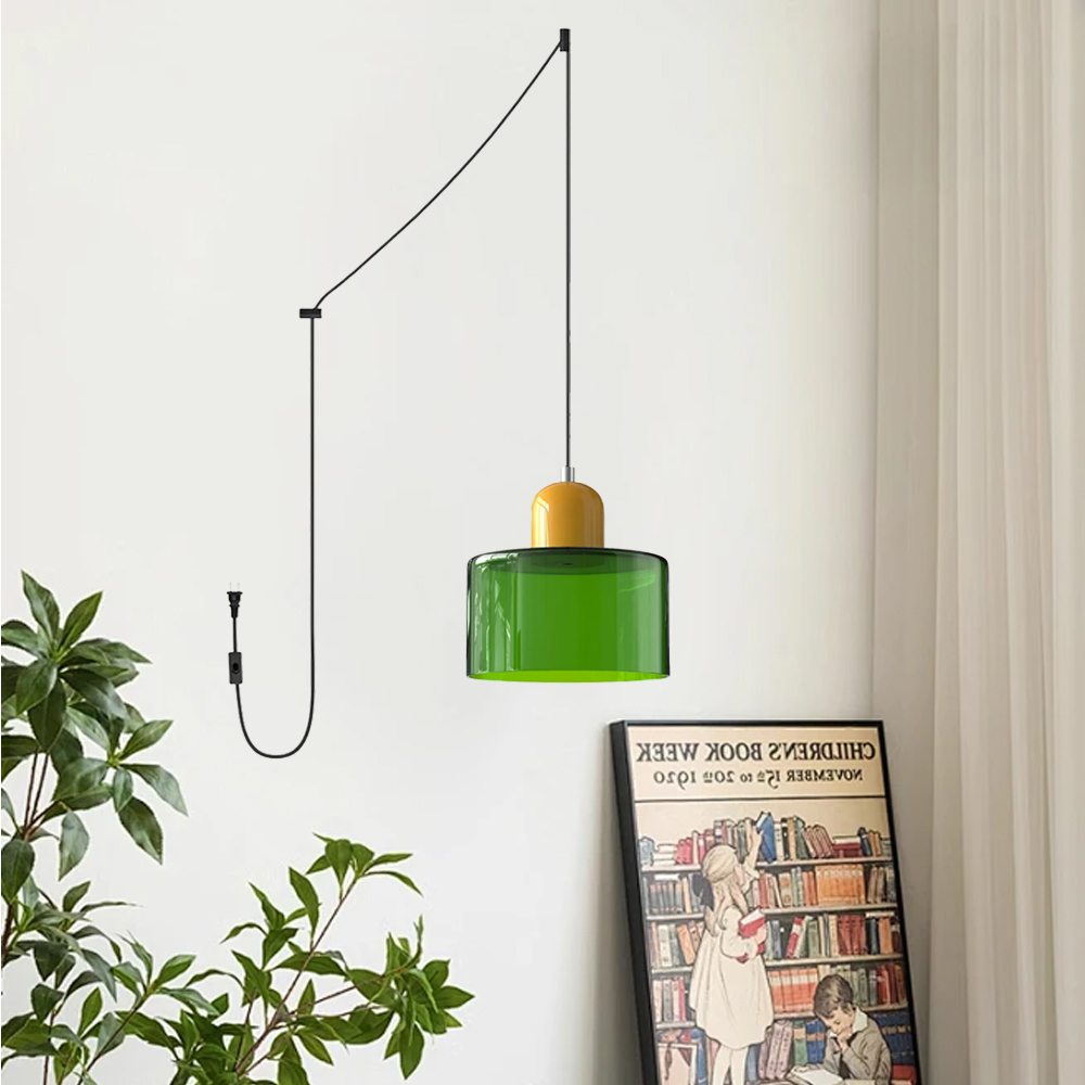 Bauhaus Plug-in Small Glass Pendant Light