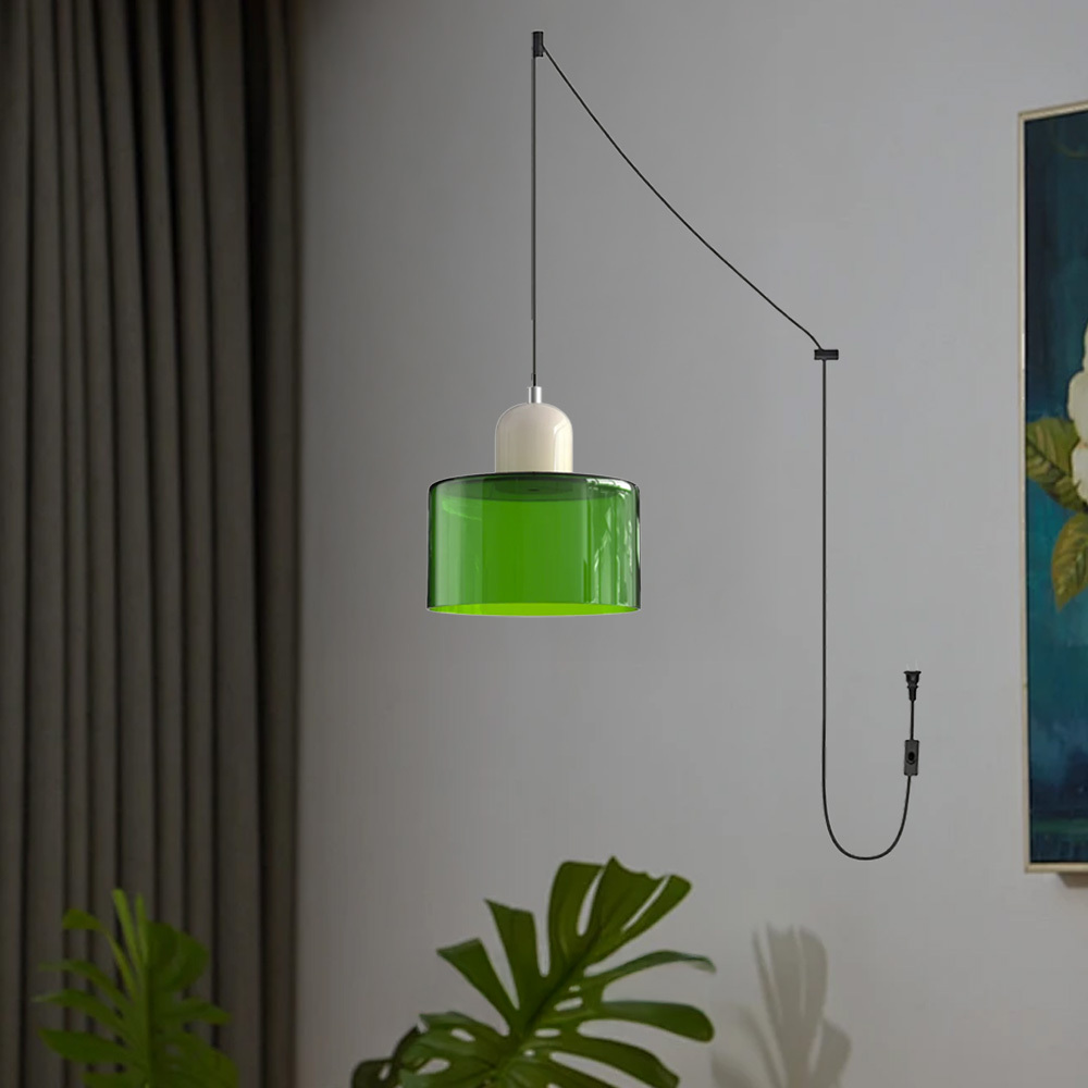 Bauhaus Plug-in Small Glass Pendant Light