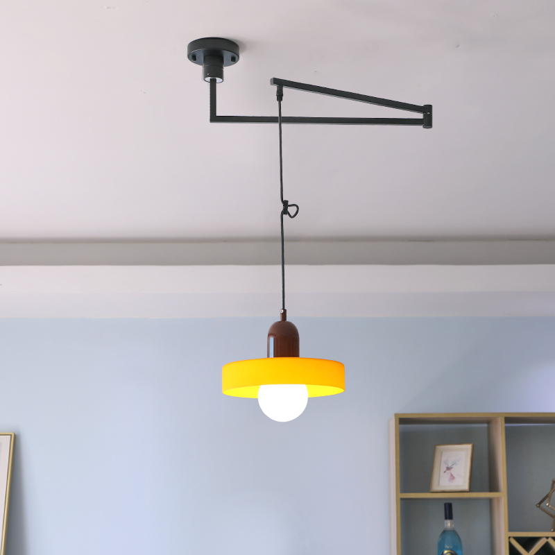 Bauhaus Stained Glass  Lever Style Pendant Light