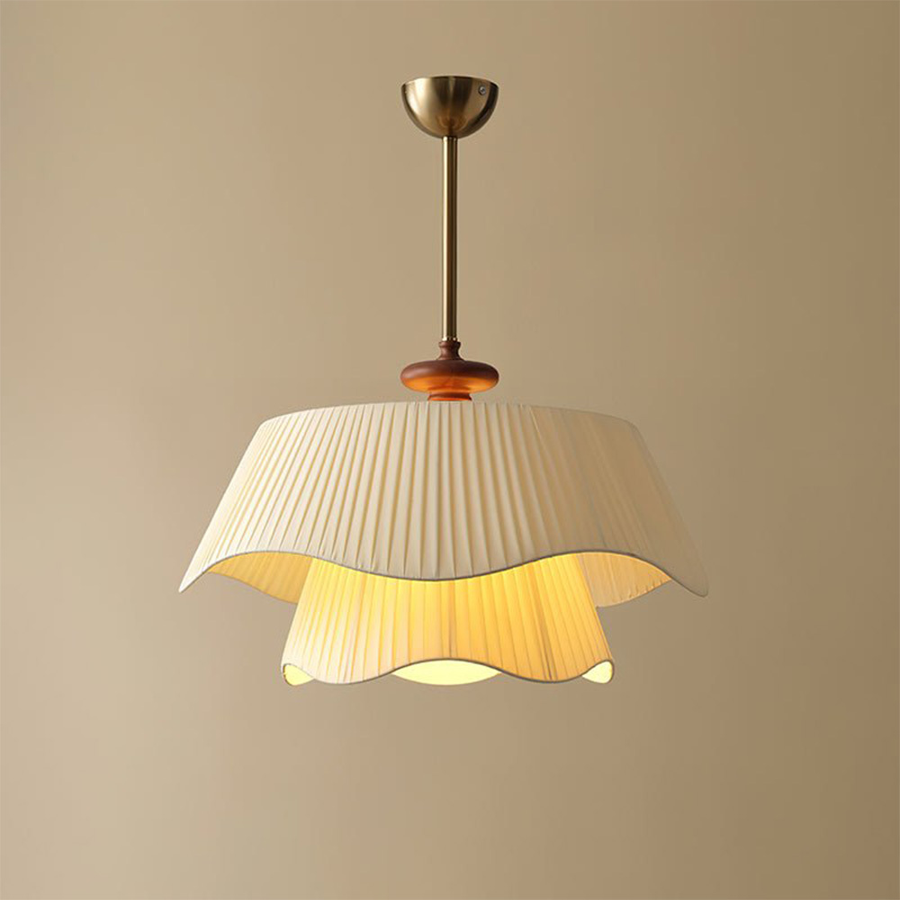[Copy]Medieval Style Glass Beige Dining Room Pendant Light