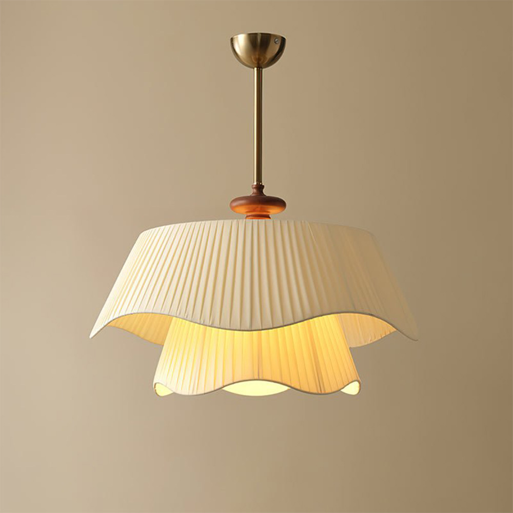[Copy]Medieval Style Glass Beige Dining Room Pendant Light