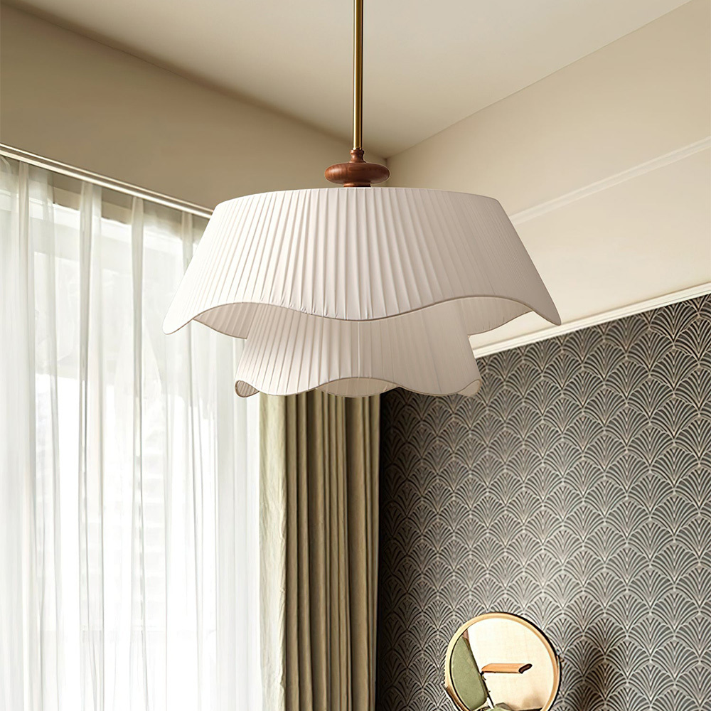 [Copy]Medieval Style Glass Beige Dining Room Pendant Light