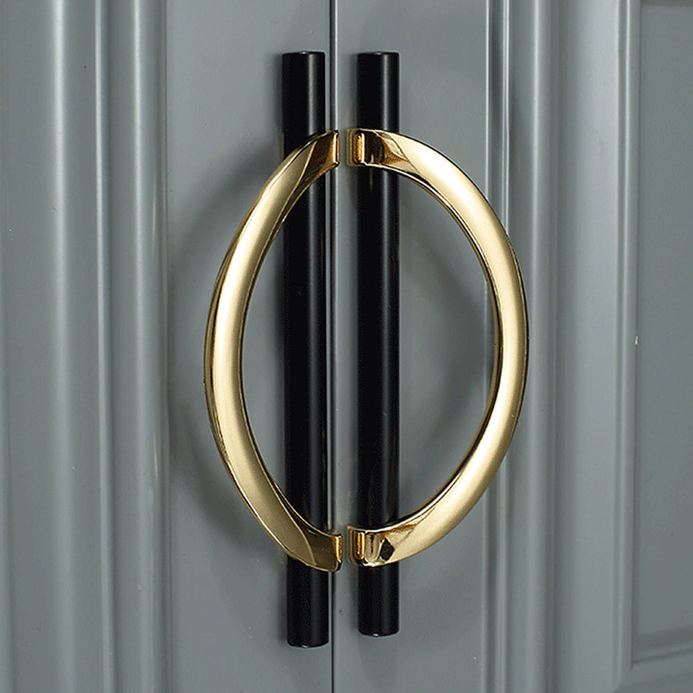 Zinc Alloy Cabinet Handle Semicircle Dresser Knobs -Homdiy