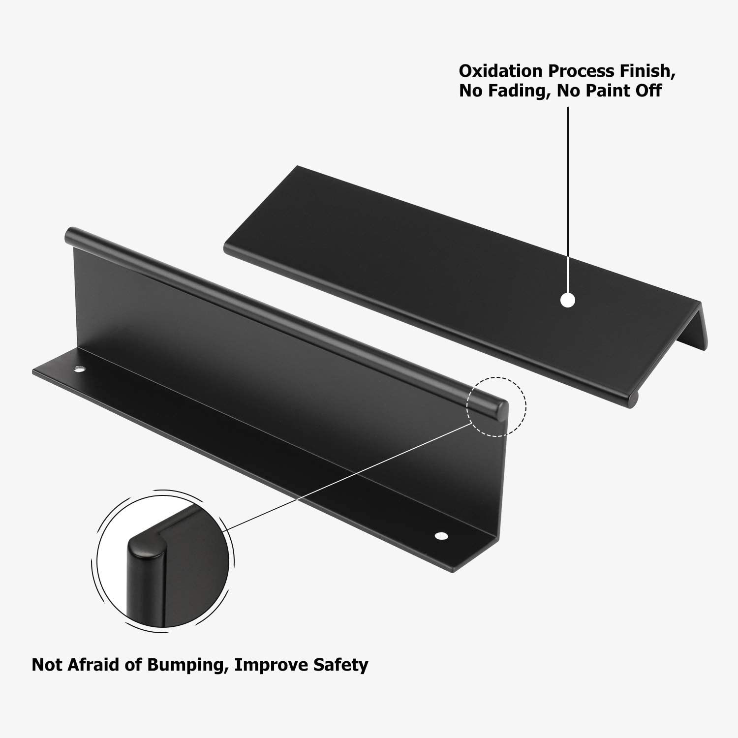 15 Pack Black Cabinet Pulls Dresser Handles for Kitchen -Homdiy