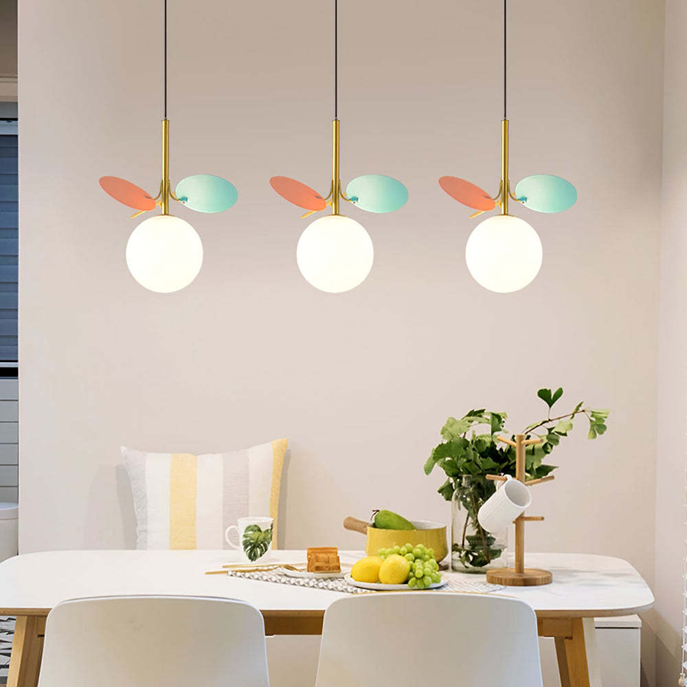 Modern Glass Art Colorful Macaron LED Pendant Light -Homdiy