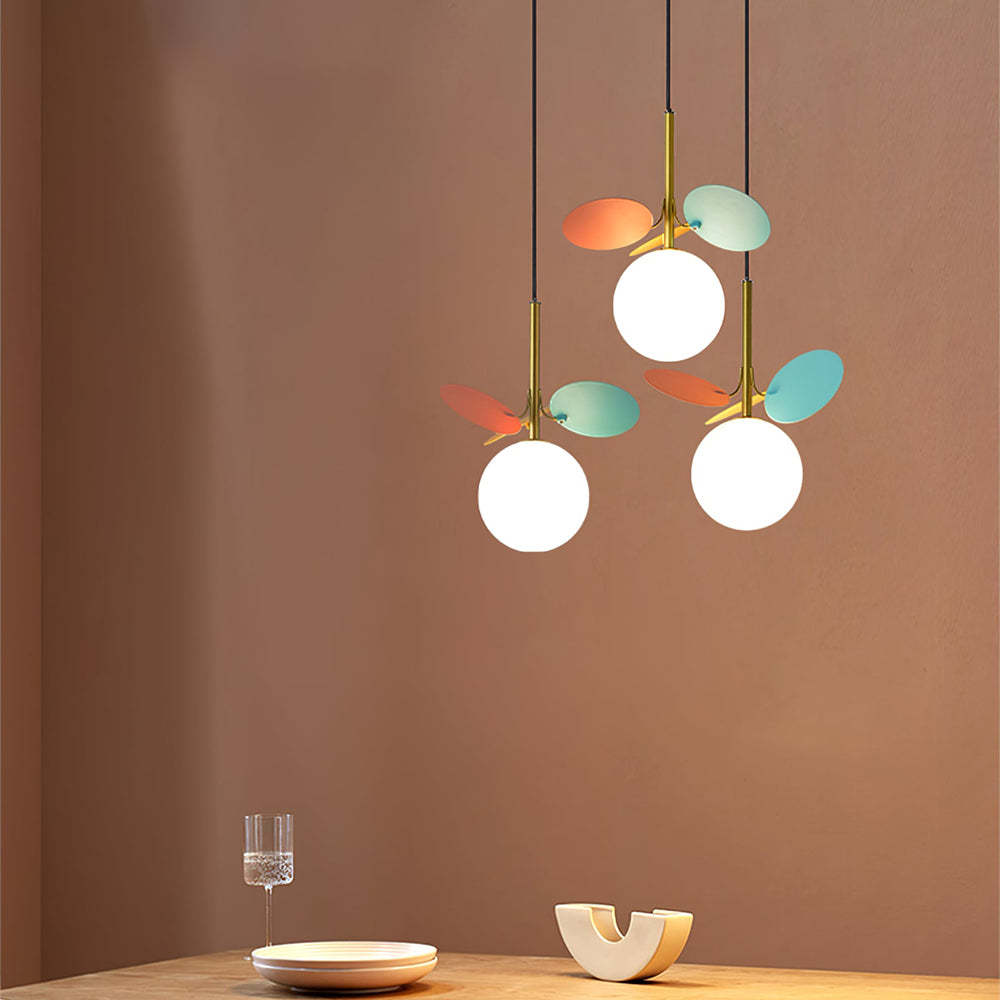 Modern Glass Art Colorful Macaron LED Pendant Light -Homdiy