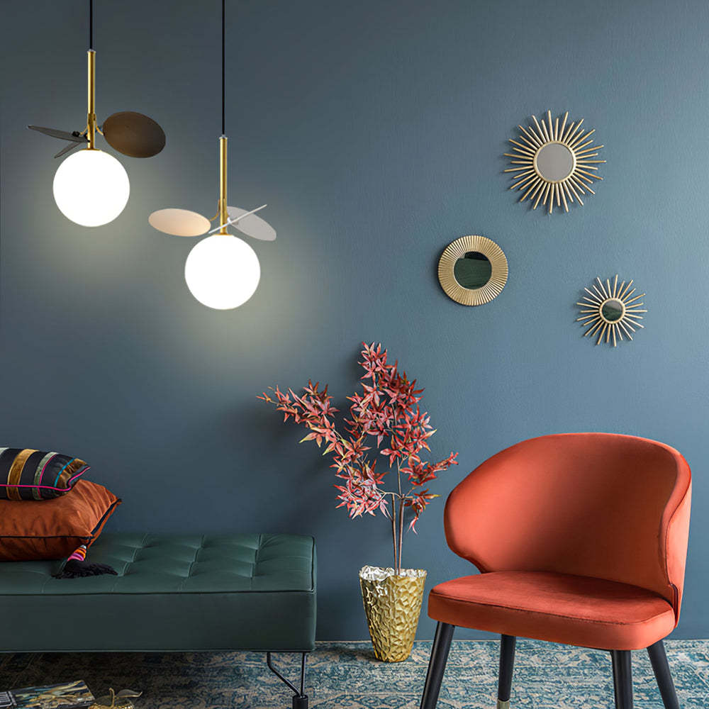 Modern Glass Art Colorful Macaron LED Pendant Light -Homdiy