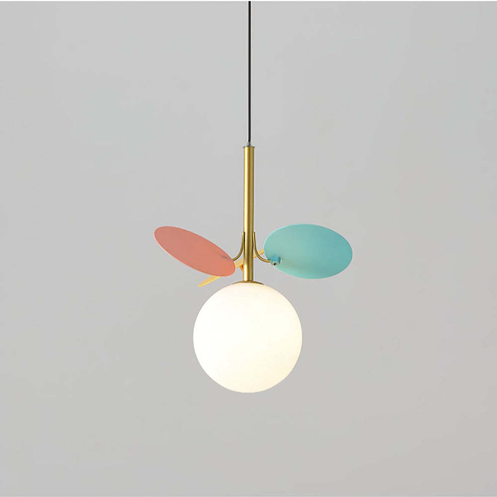 Modern Glass Art Colorful Macaron LED Pendant Light -Homdiy