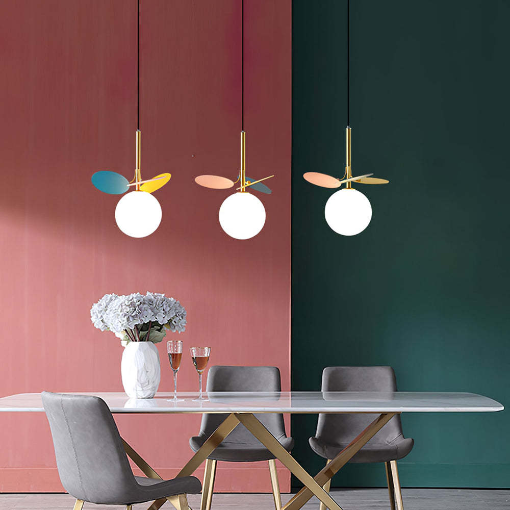 Modern Glass Art Colorful Macaron LED Pendant Light -Homdiy