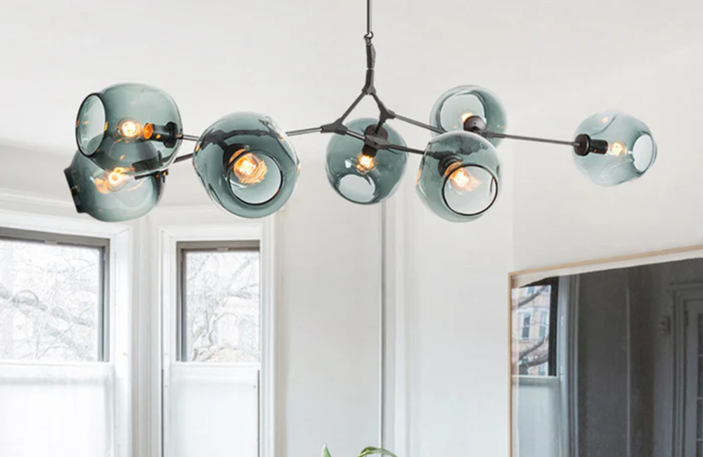Glass Chandelier for Living Room