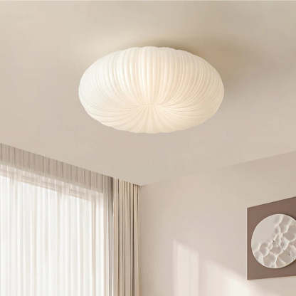 Homdiyhardware| Cream Dimmable Pumpkin White Led Flush Mount Ceiling Light 