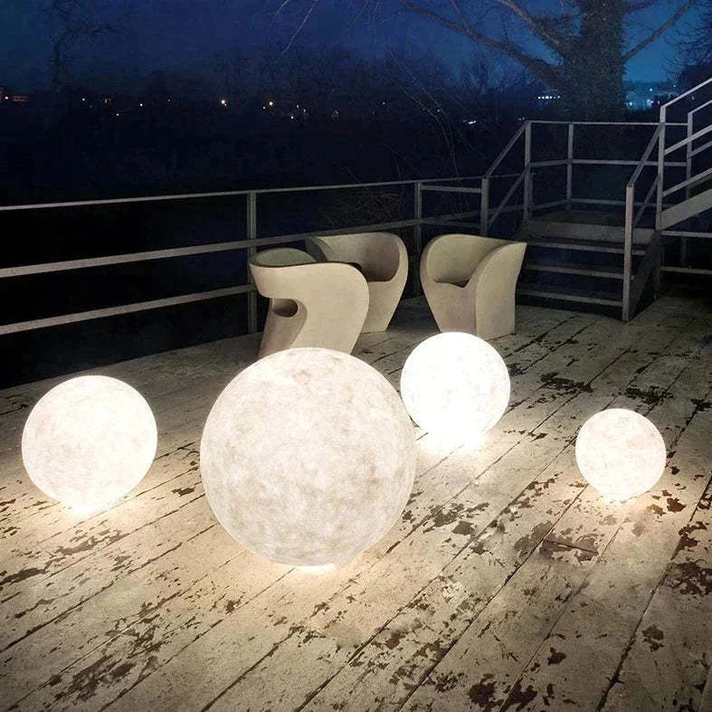 Simple White Moon Pendant Light Ball Floor Lamp -Homdiy
