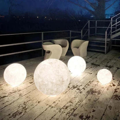 Simple White Moon Pendant Light Ball Floor Lamp -Homdiy