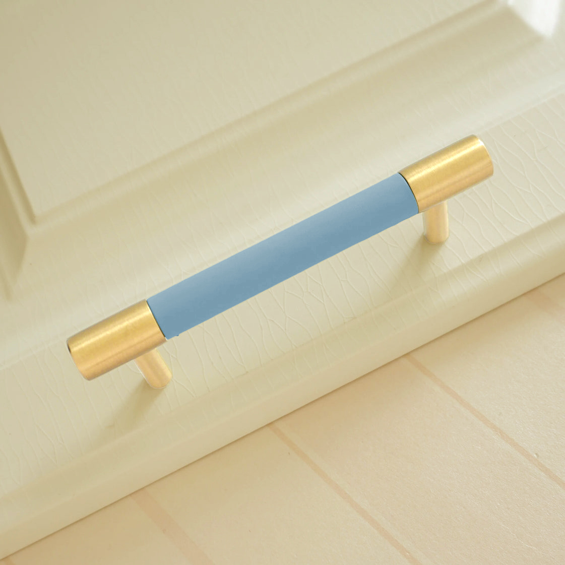 Brass Solid Leather Handmade Cabinet Pulls Dresser Knobs