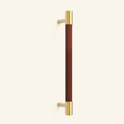 Brass Solid Leather Handmade Cabinet Pulls Dresser Knobs