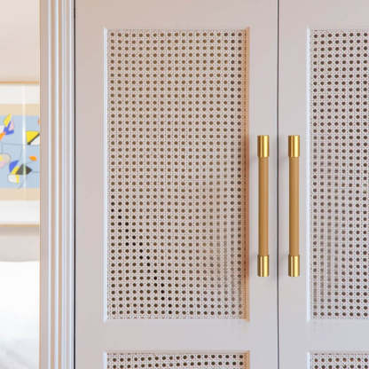 Brass Solid Leather Handmade Cabinet Pulls Dresser Knobs