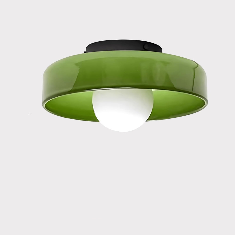 Modern Glass Semi Flush Mount Ceiling Light Fixture -Homdiy
