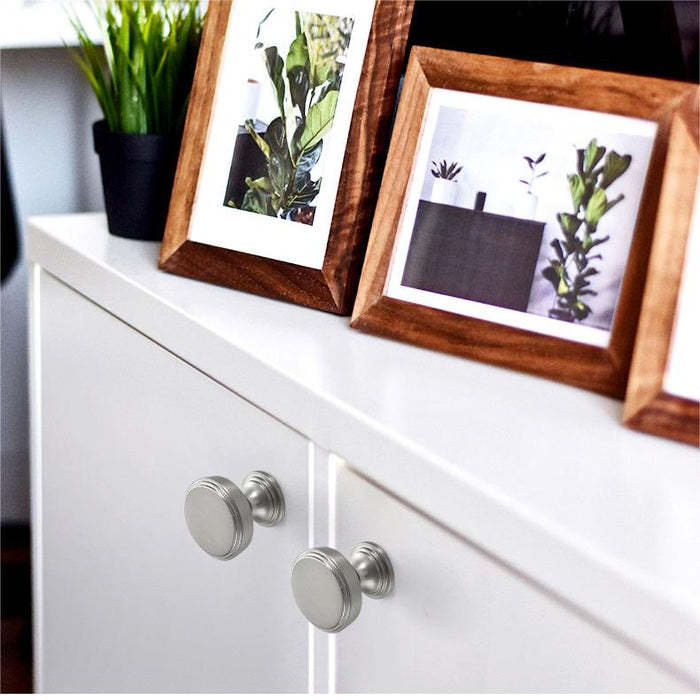 Modern Brass Cabinet Pulls Brown & Silver Drawer Kitchen Cupboard Handles -Homdiy