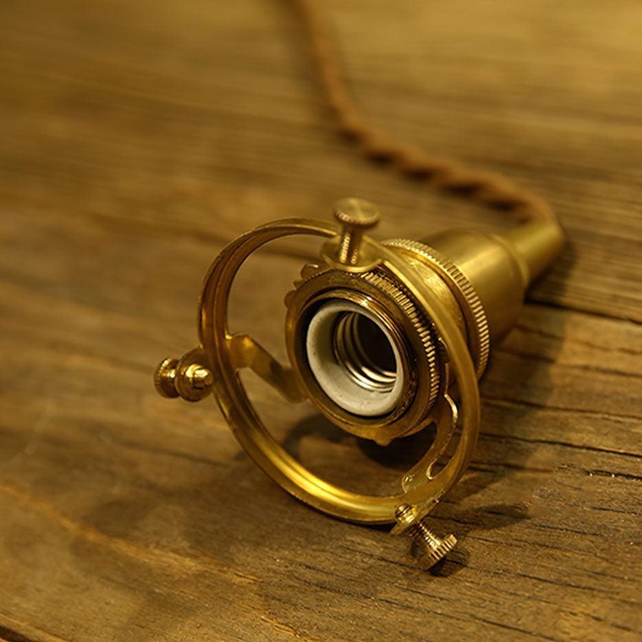 Single Head Retro Brown Glass Pendant Light -Homdiy