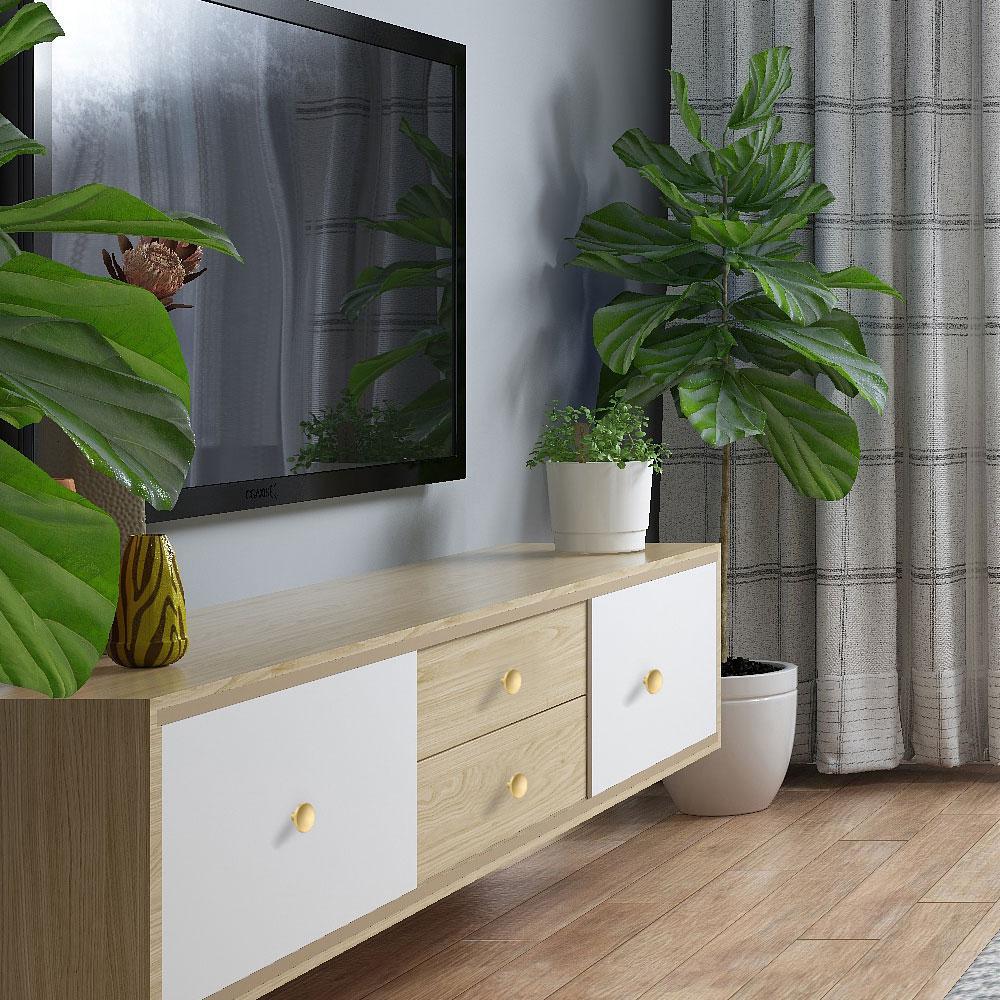 20 Pack Brass Cabinet Handles Solid Round Drawer Knobs For Kitchen Cabinets(LS4008GD) -Homdiy