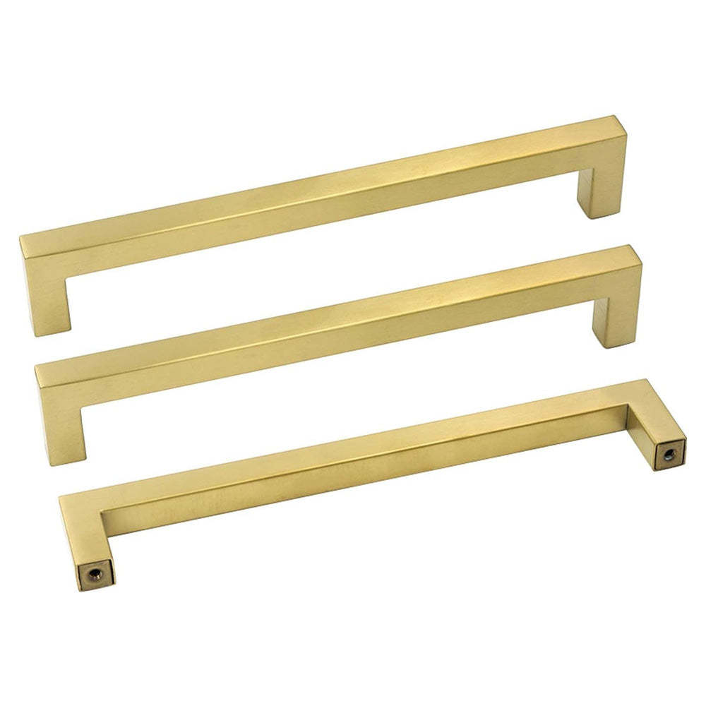 15 Pack Modern Gold Cabinet Pulls Square Drawer Pulls -Homdiy