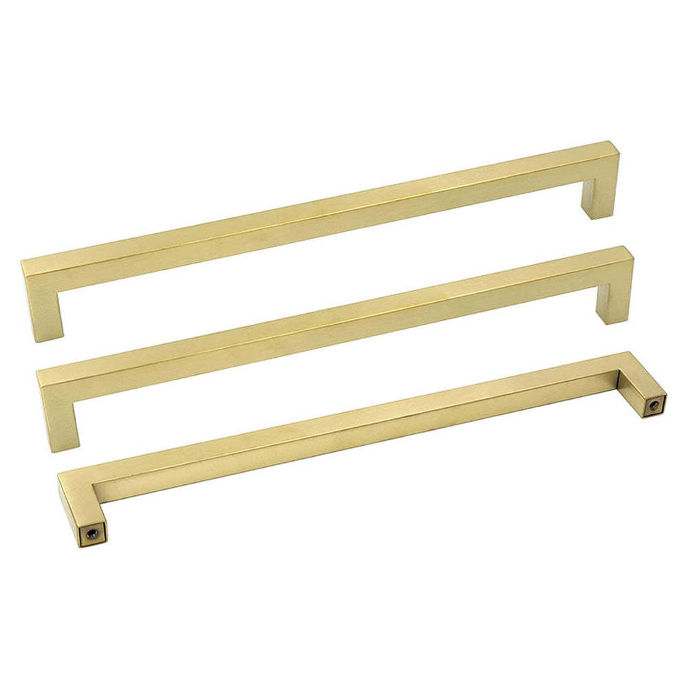 15 Pack Modern Gold Cabinet Pulls Square Drawer Pulls -Homdiy